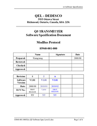 Thumbnail of document Manual - Q5 Series Toxic or Combustible Gas Transmitter/Sensors